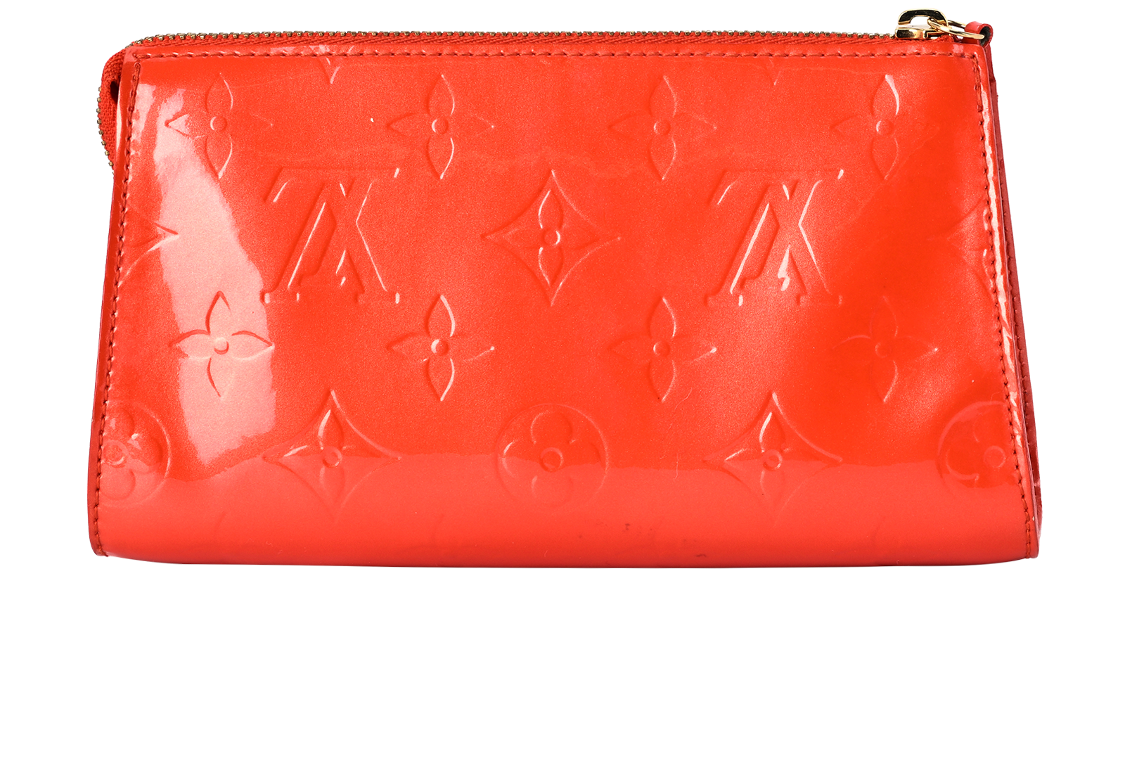 Louis Vuitton Vintage Cosmetic Pouch, &pound;250, Accessories, Orange, Patent Leather, Back view